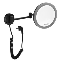Зеркало косметическое WasserKRAFT K-1004BLACK с подсветкой, цвет черный