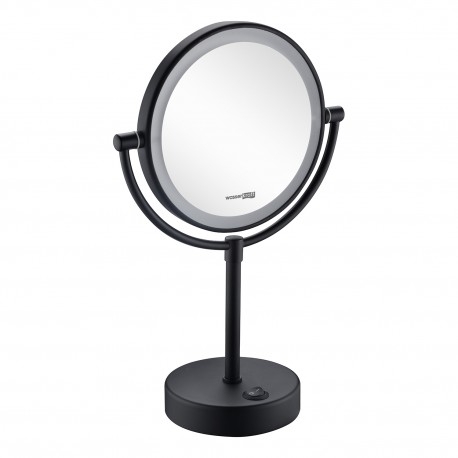 Зеркало косметическое WasserKRAFT K-1005BLACK с подсветкой, цвет черный