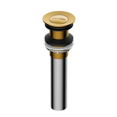 Донный клапан WasserKRAFT A252 Push-up, для раковин без перелива, золото матовое