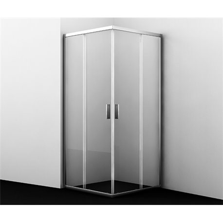 Душевой уголок квадратный WasserKRAFT Lippe 45S02 80x80x185 см, с раздвижными дверьми