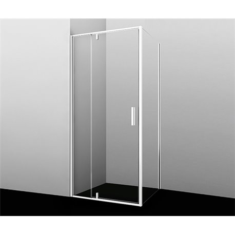 Душевой уголок квадратный WasserKRAFT Neime 19P03 90x90x200 см, распашная дверь, белый профиль