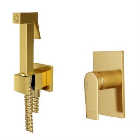 Встраиваемый комплект для биде WasserKraft Aisch А55094 со шлангом 150 см, матовое золото