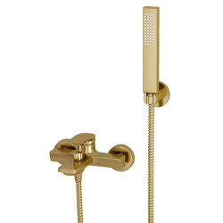 Смеситель WasserKRAFT Aisch 5501 для ванны с коротким изливом, матовое золото
